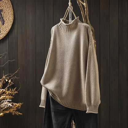 Women's knitted turtleneck sweater