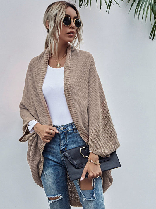 Knit Wool Oversized Fit Cardigan Sweater 