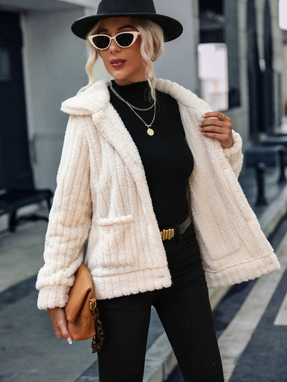 Women's double-sided button-down lapel jacket