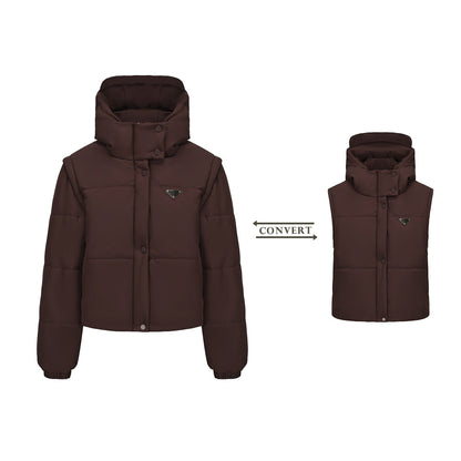 Women’s Jacket - Quilted - Cropped Length - Stand Collar - Button Front