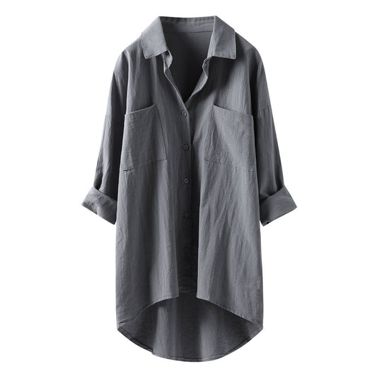 Relaxed Fit Oversized Button-Up Shirt
