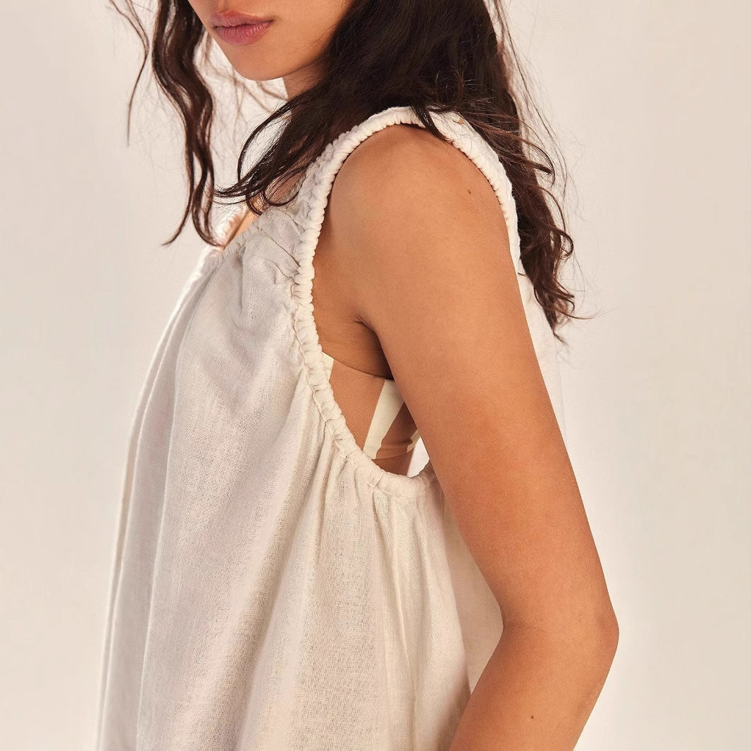 Loose Fit 100% Cotton Sleeveless Dress