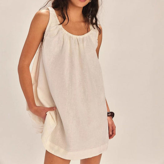 Loose Fit 100% Cotton Sleeveless Dress