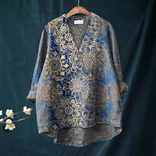 Digital Print Relaxed Fit Long Sleeve Shirt