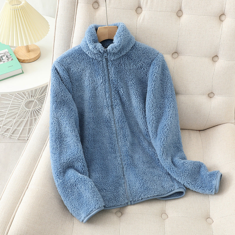 High-Pile Plush Relaxed Fit Fleece Jacket 