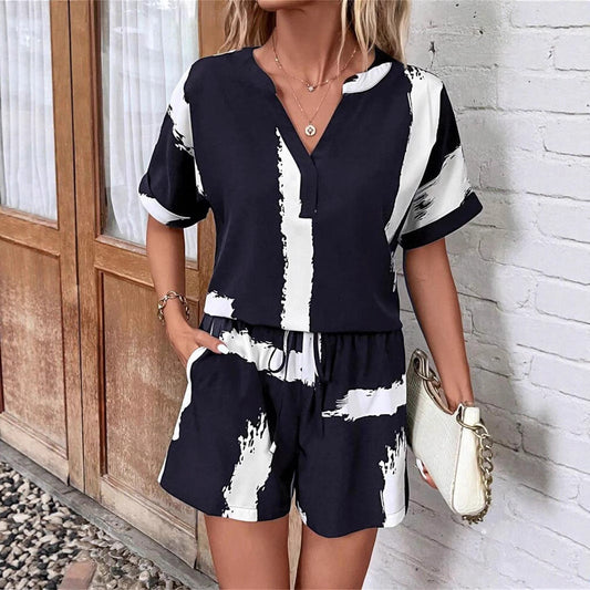 Soft Cotton Blend Two-Piece Set 