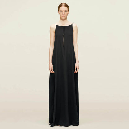 Women's Slip Dress - Satin Silk Feel - Spaghetti Straps - Backless Floor-Length Elegant
