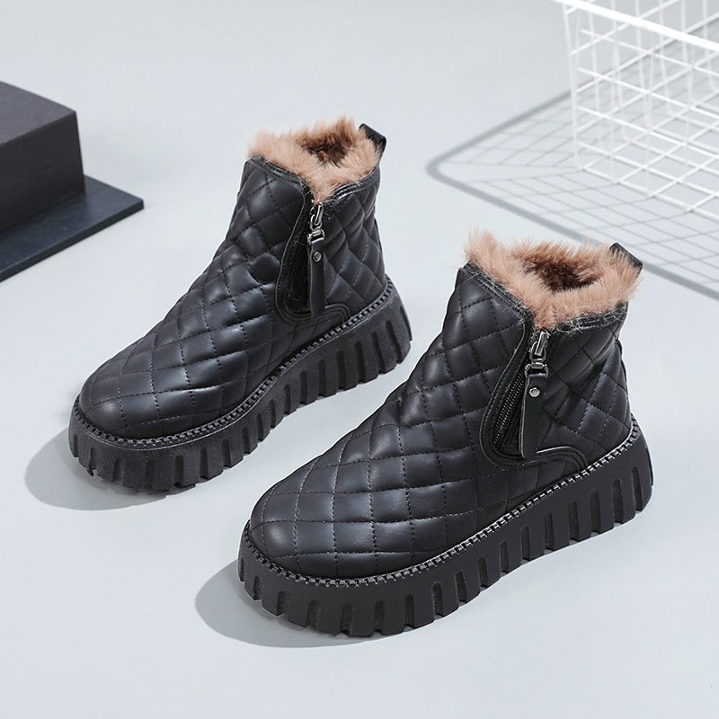 Women's casual fleece thickened winter boots