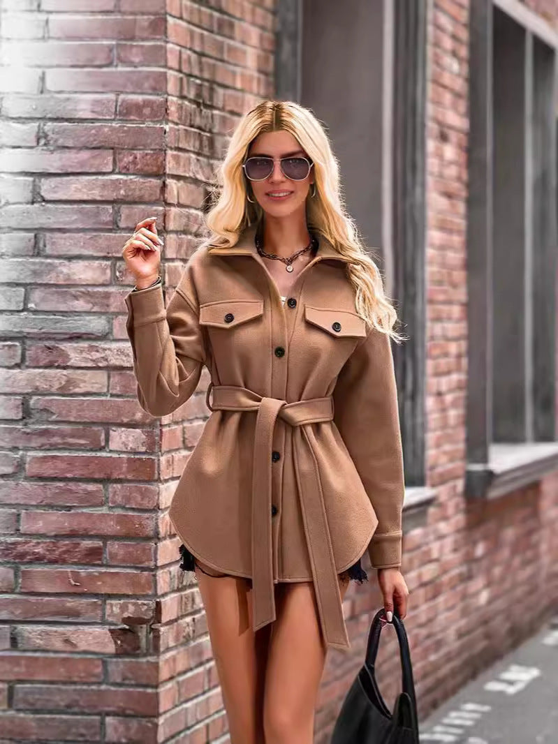 Wool Oversized Fit Short Coat 