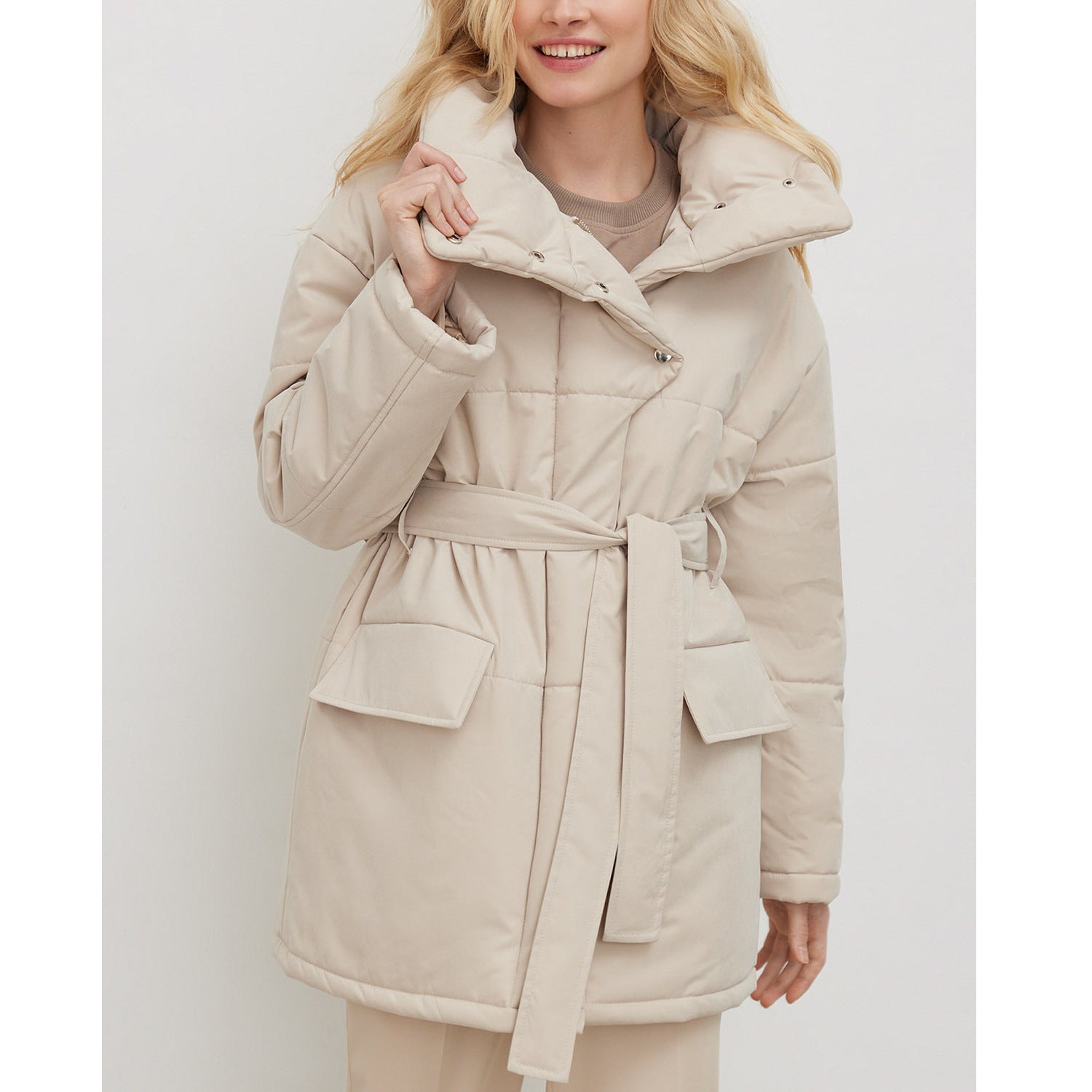 Cotton Oversized Fit Belted Jacket