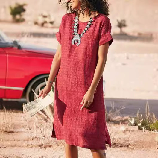 Loose Fit Casual Short Sleeve Dress