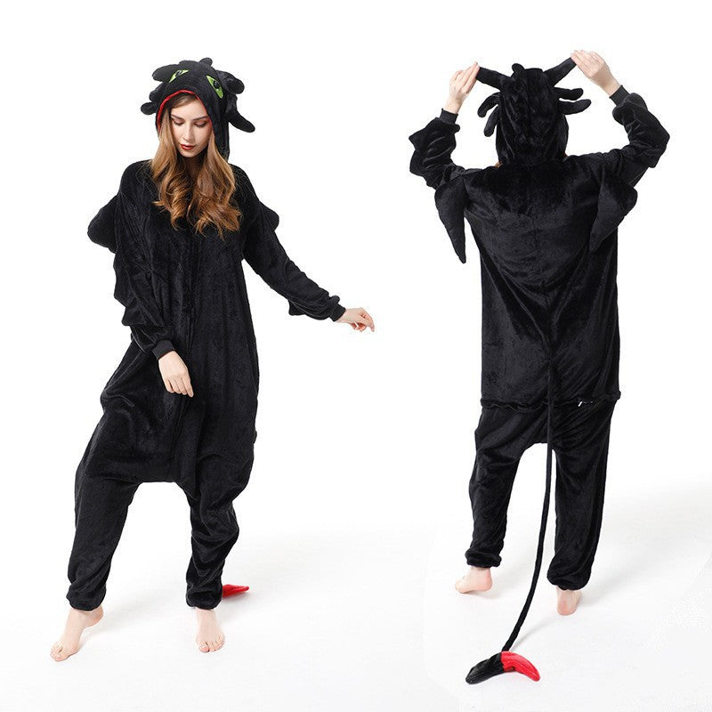 Women cartoon one-piece pajamas for autumn/winter