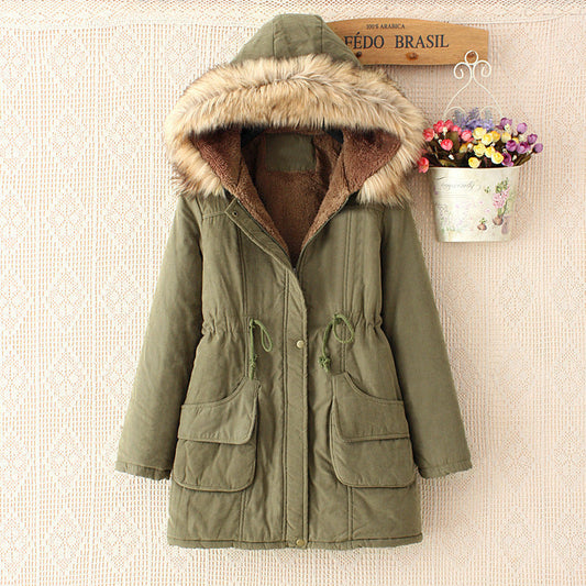 Sherpa Lined Hooded Slim Fit Parka Coat 
