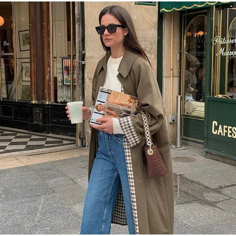 Relaxed Straight Fit Midi Coat 