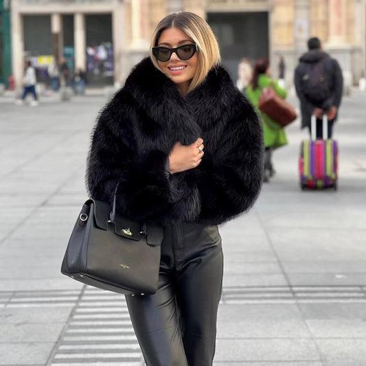 Fluffy Faux Fur Short Coat