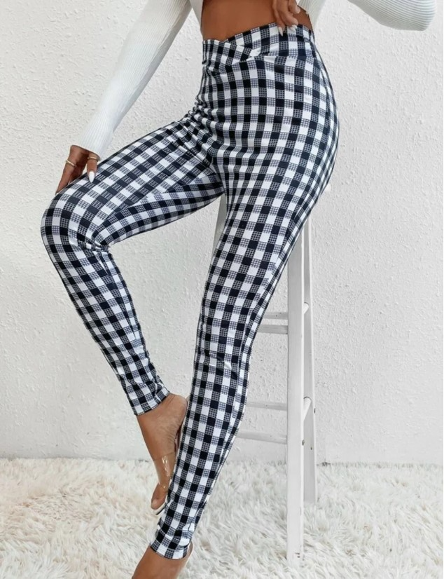 Quiana - plaid printed leggings