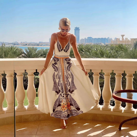 Flowy Lightweight Halter Neck Maxi Dress