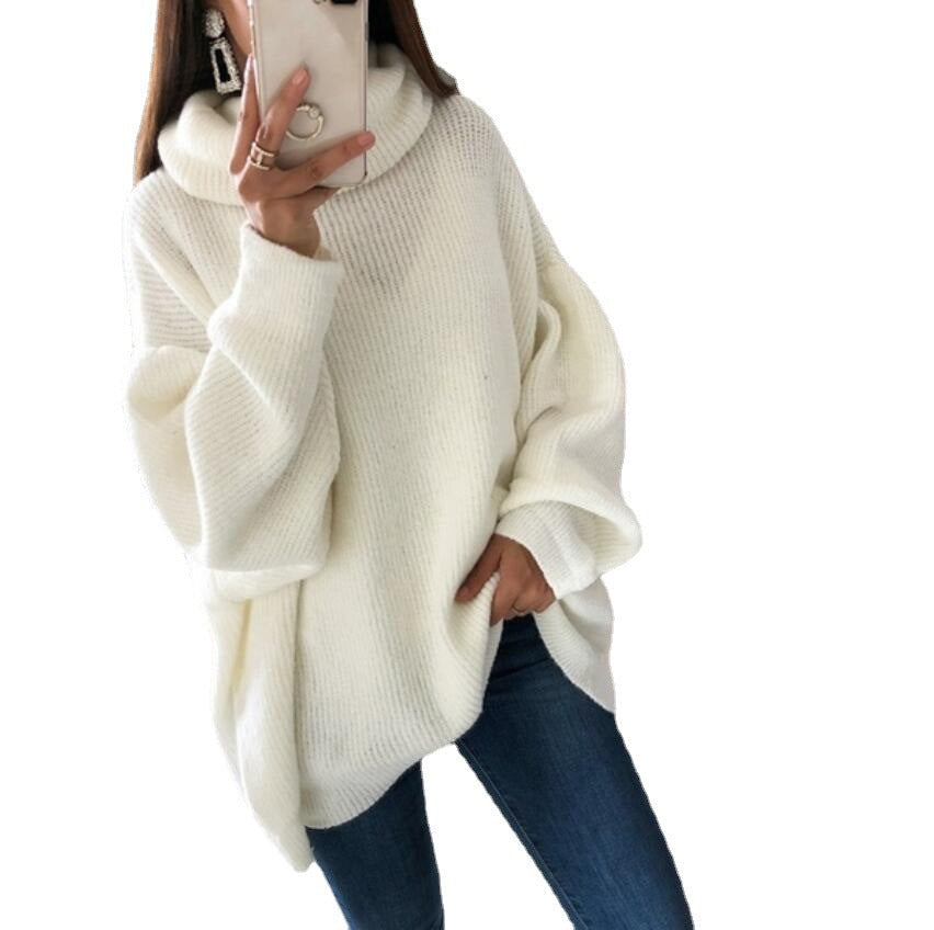 Loose Fit Turtleneck Pullover Sweater