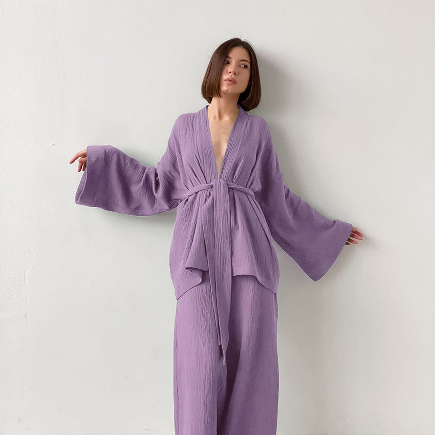 Leilani - oversized robe style top and pants set