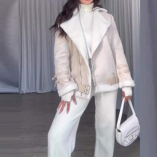 Wide Lapel Winter Jacket