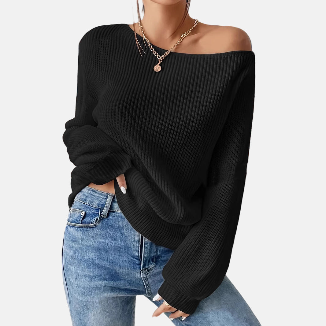 Upah - horizontal one-shoulder sweater top