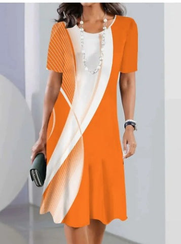 Printed Relaxed Fit Knee Length Dress