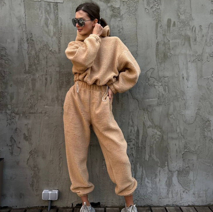 Cozy Fleece Relaxed Fit Loungewear Set 