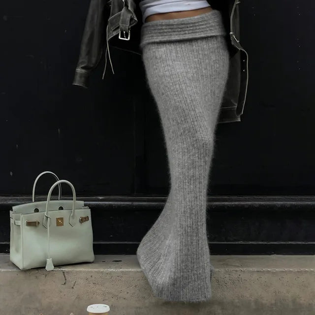 Off-Shoulder Knitted Sweater