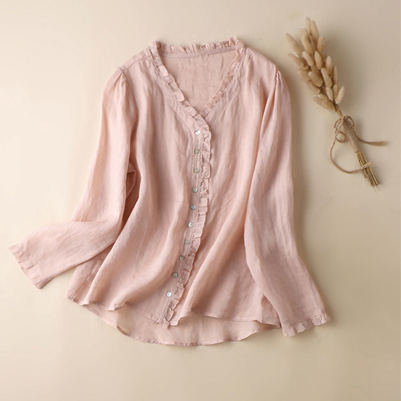 Isabelle - long sleeve button-up dreamy blouse