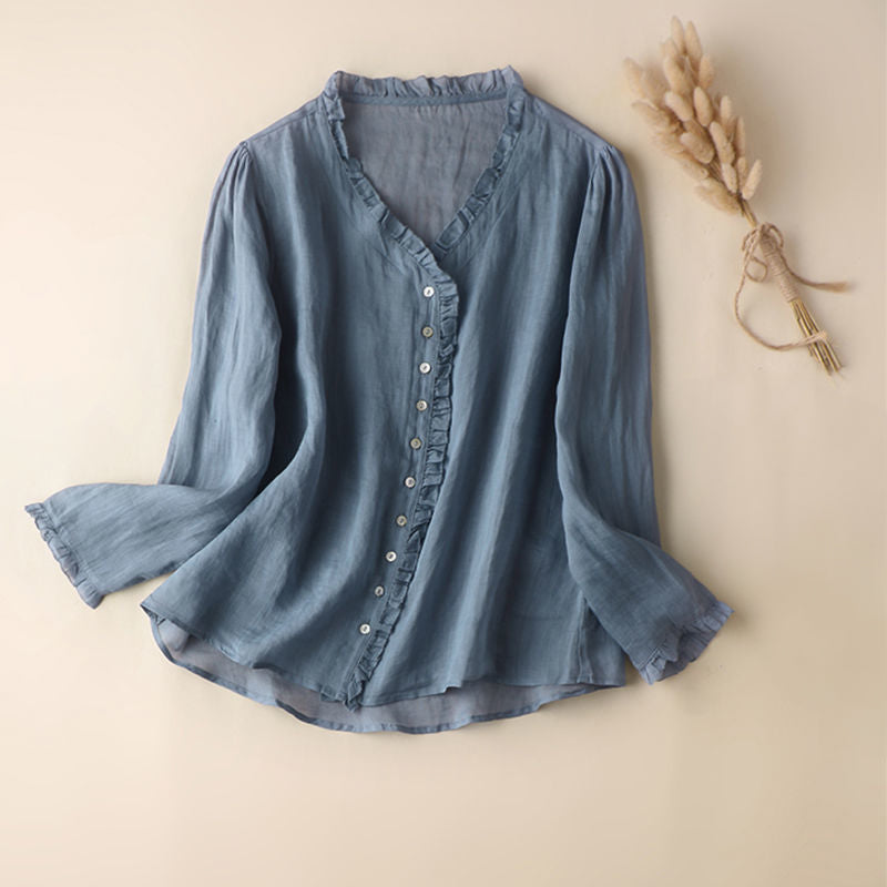 Isabelle - long sleeve button-up dreamy blouse