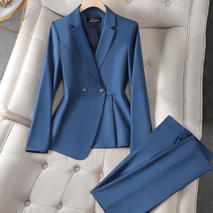 Women’s Pantsuit - Tailored Fit Blazer & High-Waisted Trousers - Formal Business Wear