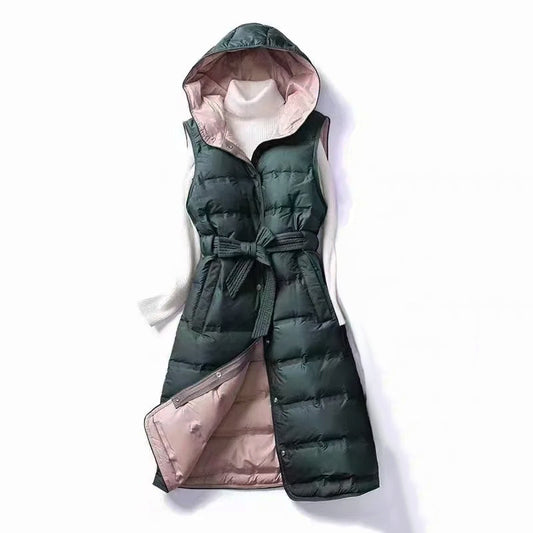 Sleeveless Hooded Down Vest