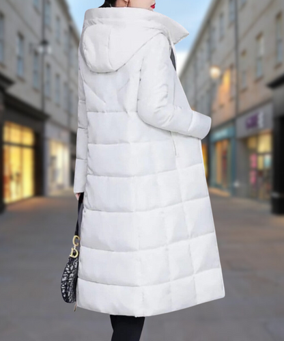 Women's long winter cotton-padded jacket mid-length thick down coat