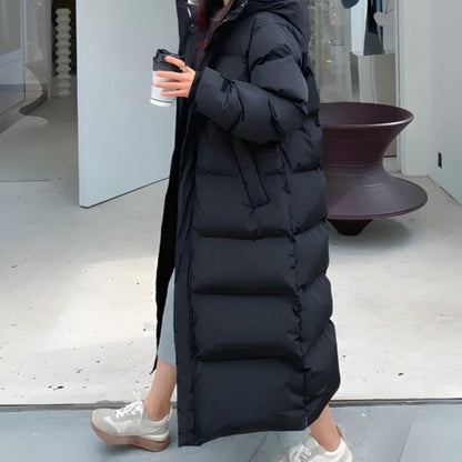 Women's waterproof long puffer jacket