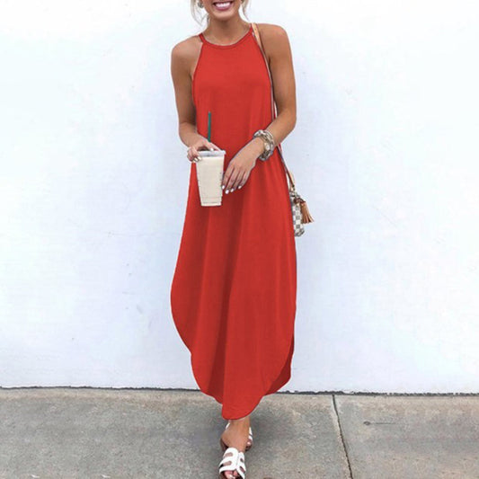 Stylish Spaghetti Strap Casual Dress