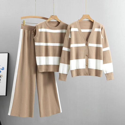 Casual Wide-Leg 3-Piece Sleeveless Top Set