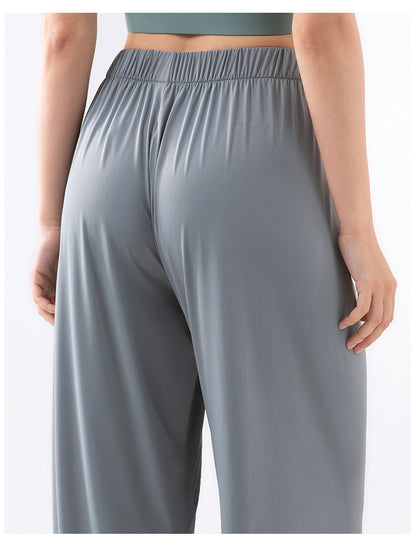 Women’s Jogger Pants - Breathable Fabric - Relaxed Fit - Elastic Waistband - Full Length