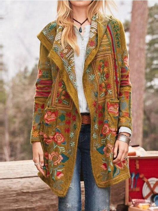 Printed Casual Long-Sleeved Jacket