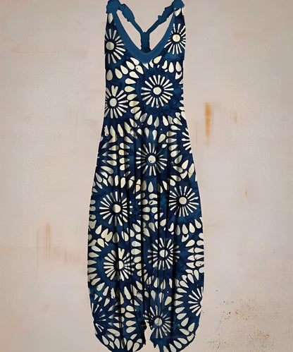 Women's printed boho jumpsuit