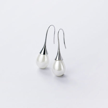 Elegant pearl drop earrings