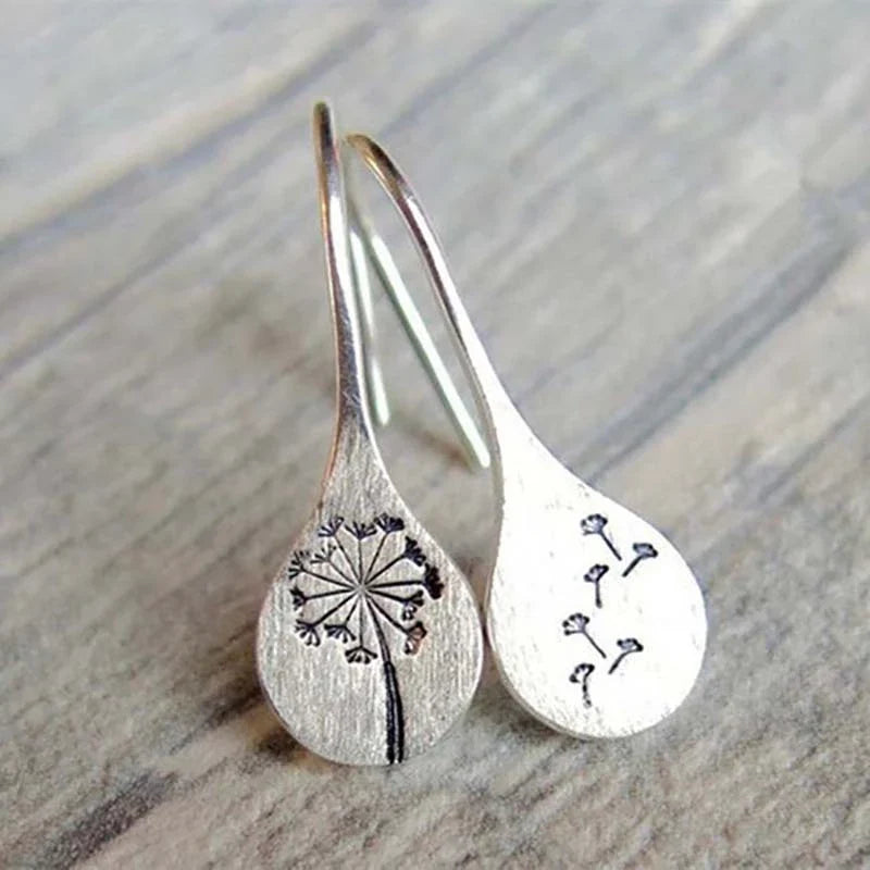 Dandelion Leaf Nature Inspired Earrings