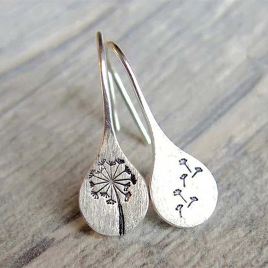 Dandelion Leaf Nature Inspired Earrings