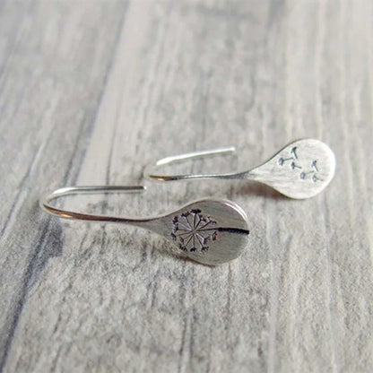 Nature inspired dandelion leaf earrings