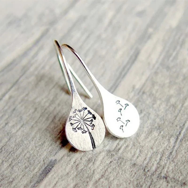 Dandelion Leaf Nature Inspired Earrings