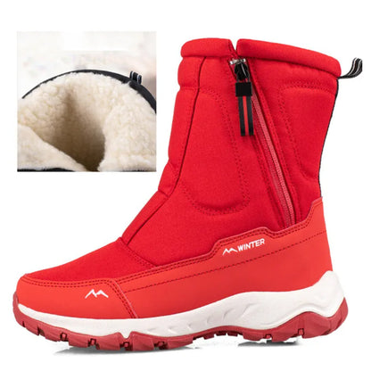 Women's warm non-slip waterproof thickened snow boots