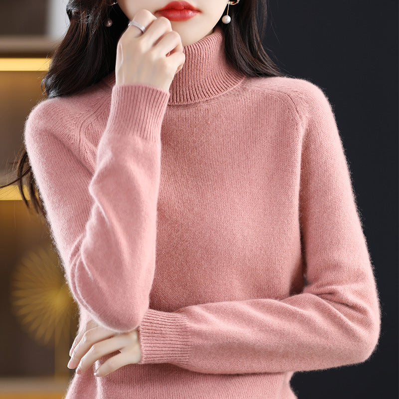 Soft Knit Turtleneck Long Sleeve Sweater