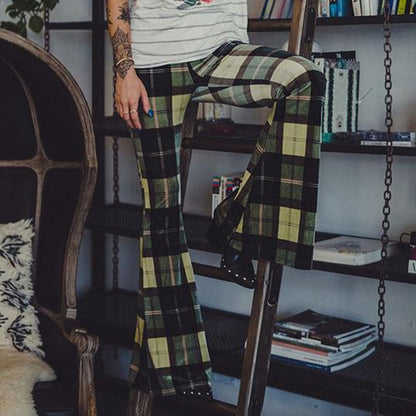High waist flared trousers for women