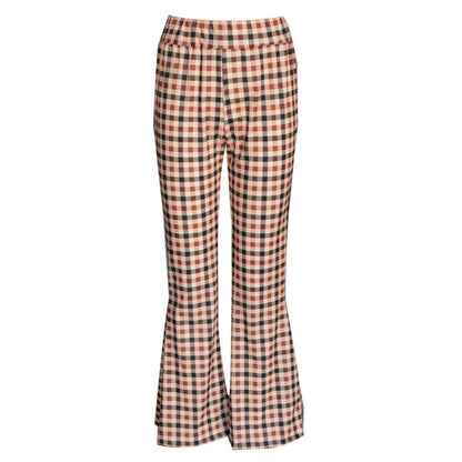 High waist flared trousers for women