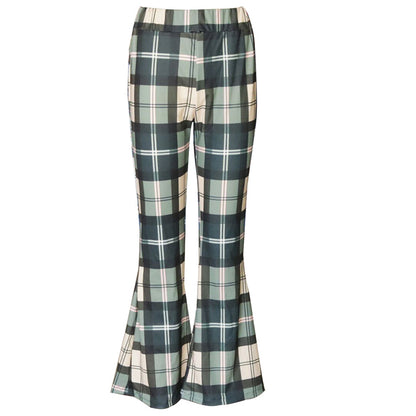 High waist flared trousers for women