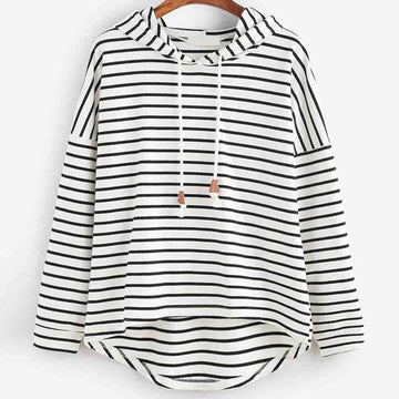 Anja - striped loose hooded sweater